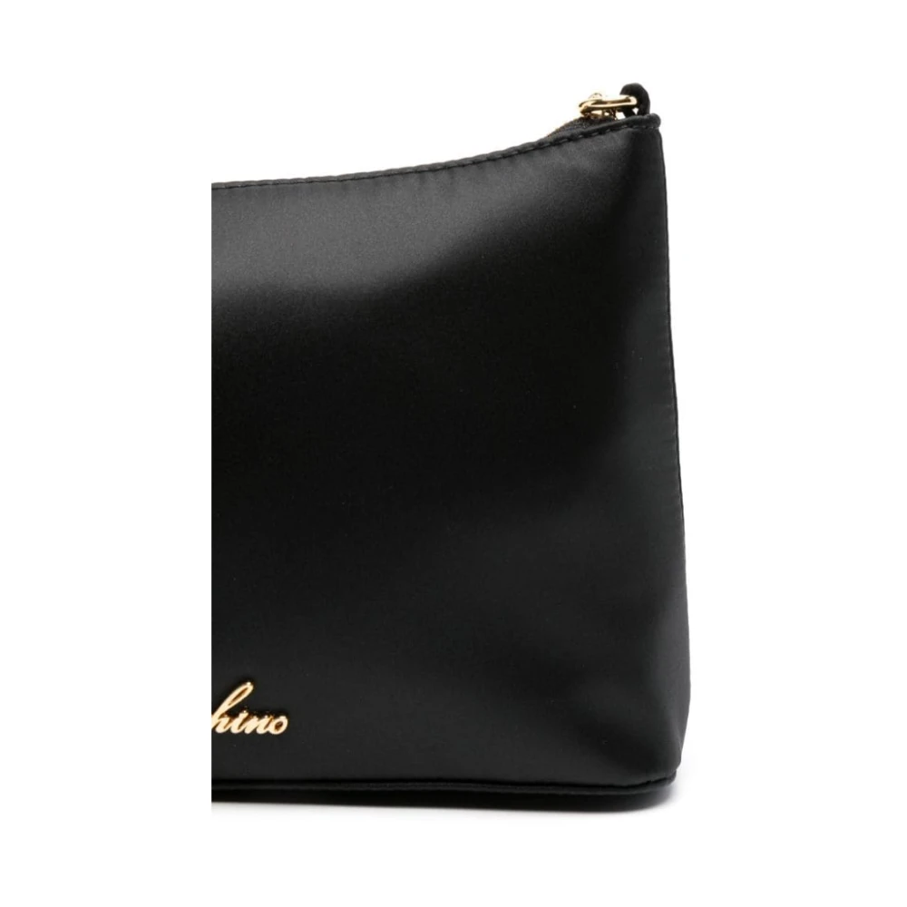 Love Moschino Zwarte Schoudertas met Kikker Motief Black Dames