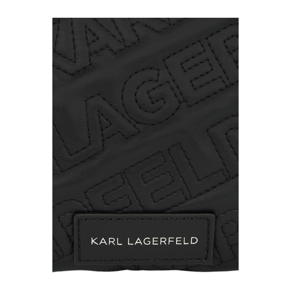 Karl Lagerfeld Essential Gewatteerde Zwarte Tas Black Dames