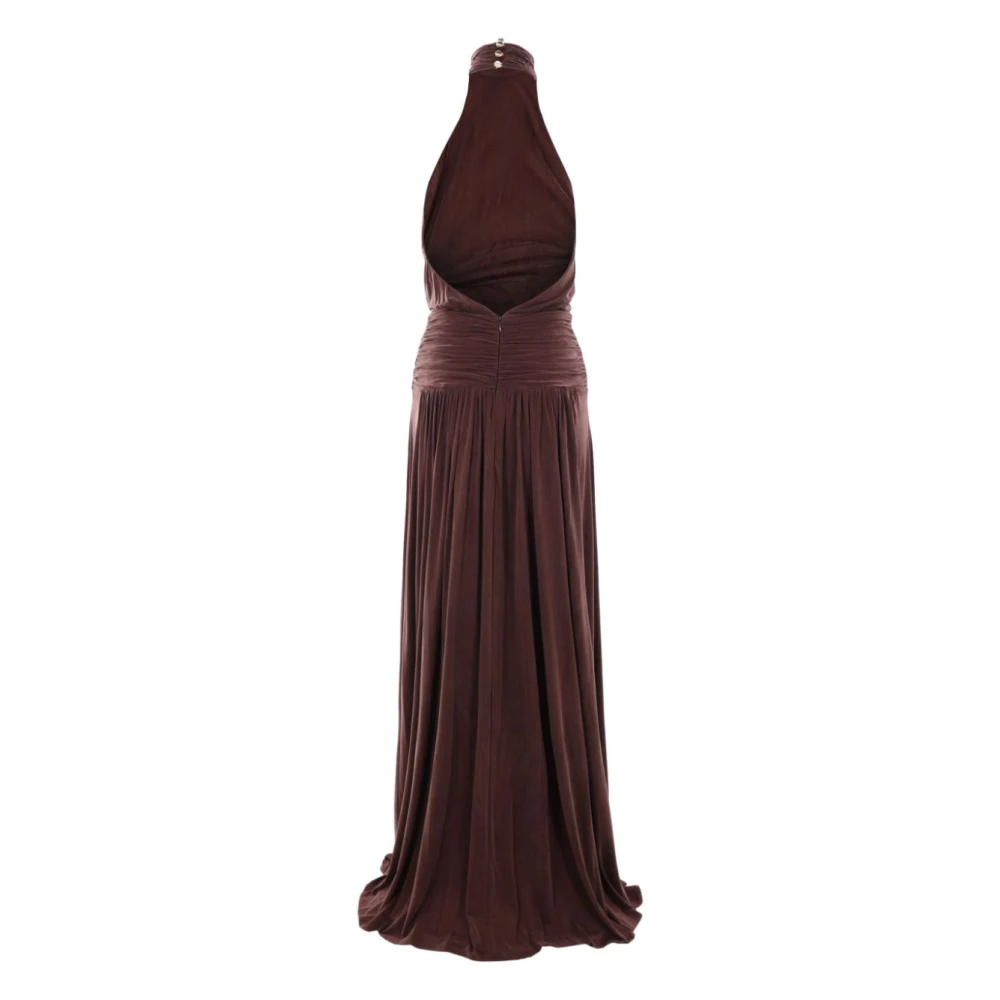Elisabetta Franchi Bruine Jurk voor Vrouwen Elegante Stijl Brown Dames