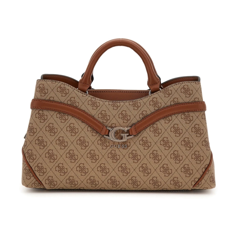 Guess Women's Brown Latte Logo Handbag Shoulder Bag - Handbags - One Size - Bags