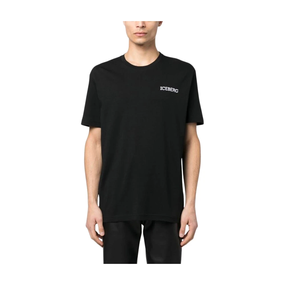 Iceberg Grafische Print Katoenen T-shirt Black Heren