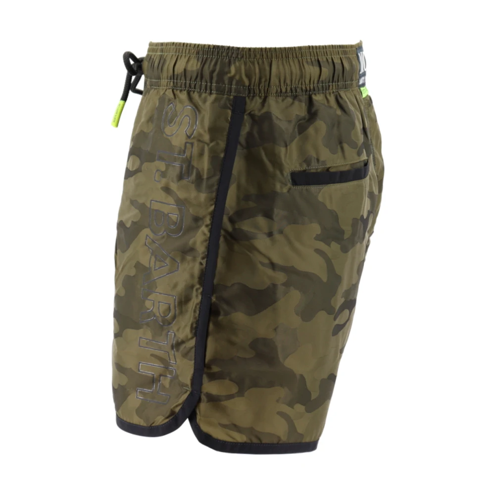 MC2 Saint Barth Zwembroek met Contrasterend Logo Green Heren