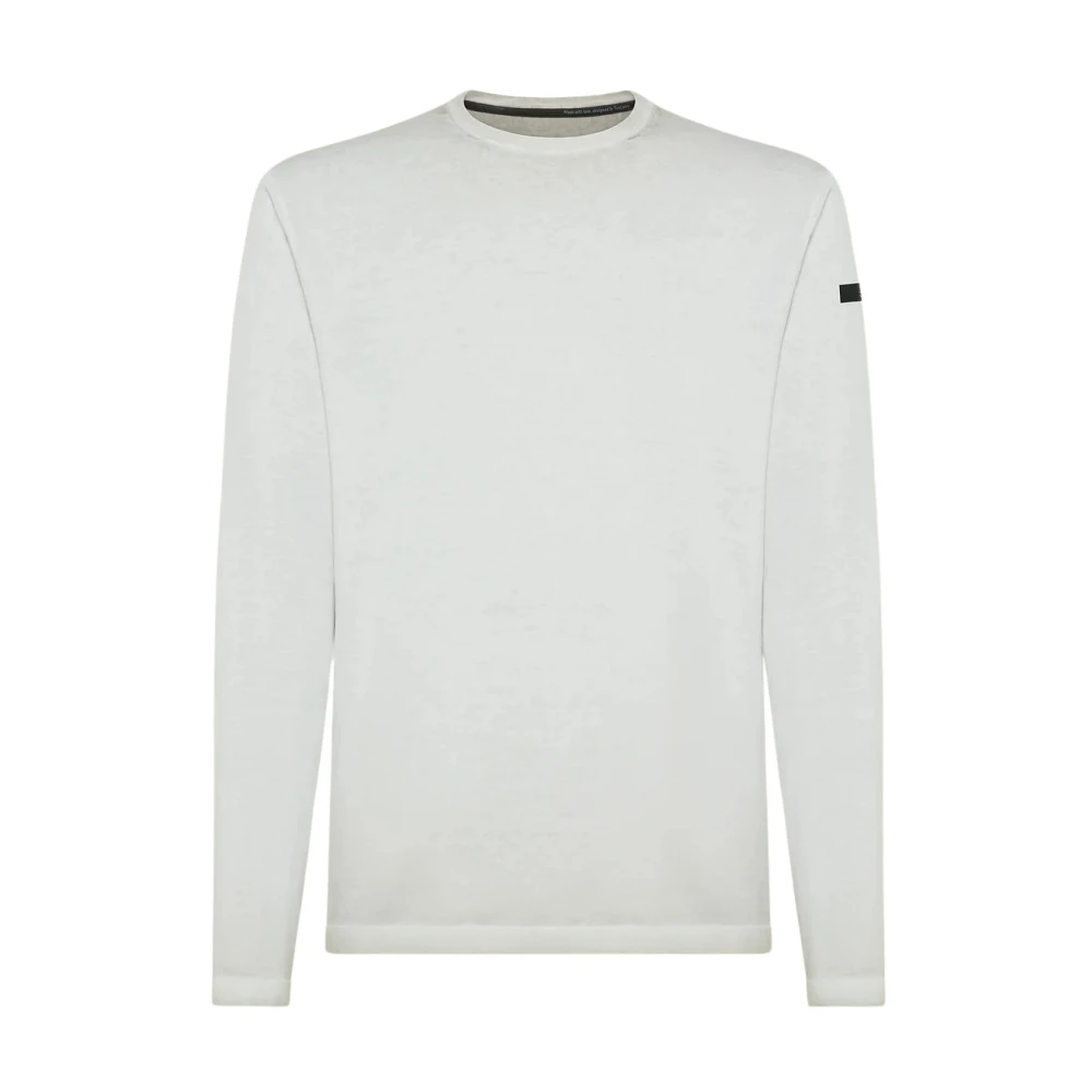 Rrd White Long Sleeve T-Shirts, Male, Xl, Shirty Round Knit