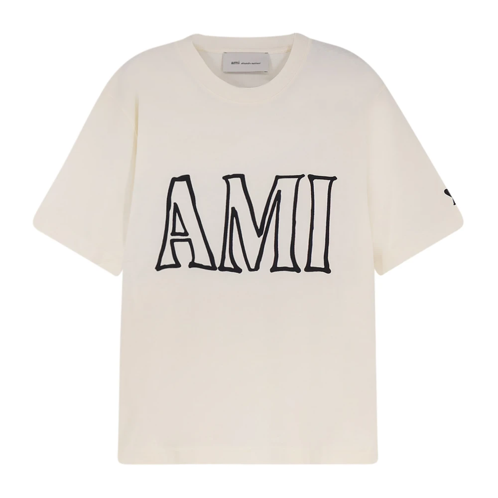 Ami Paris Uomo Bianco Top, S, New,