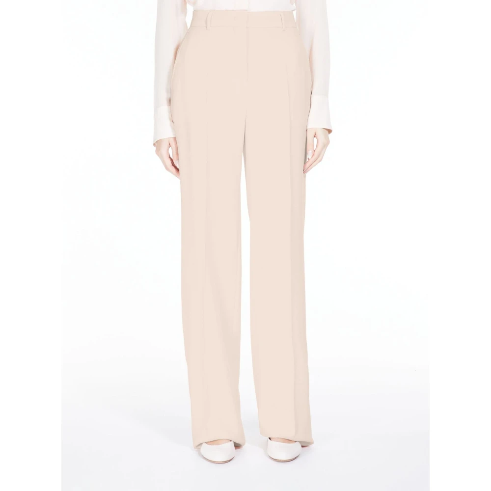 Max Mara Quasar Rechte Pijp Broek Pink Dames