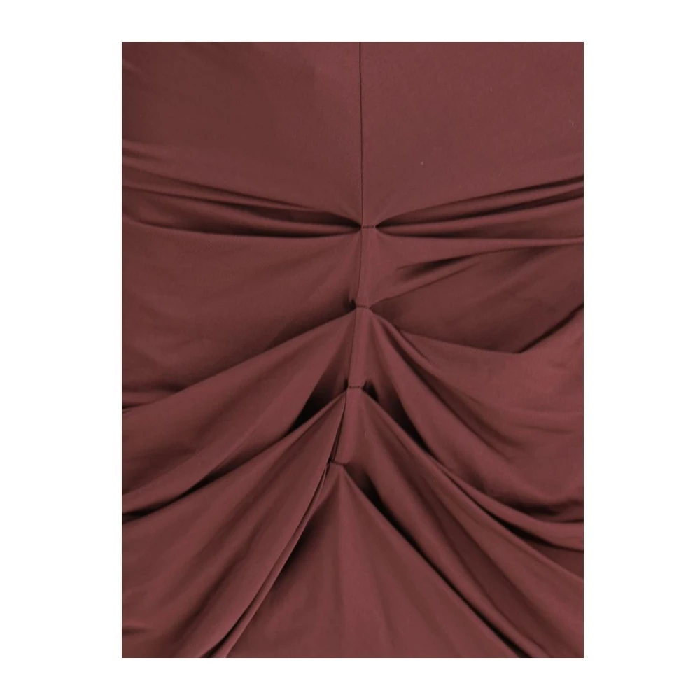 Magda Butrym Monochrome Gedrapeerde Mini Jurk met Capuchon Red Dames