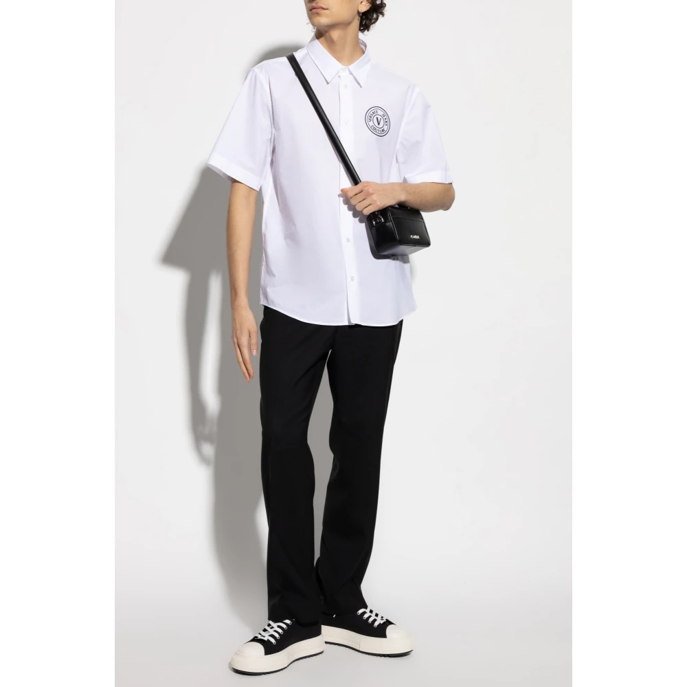 Versace Jeans Couture Shirt met logo White Heren