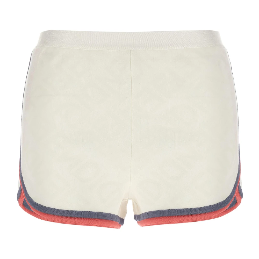 Fendi Vit Stiliga Bermuda Shorts För Män