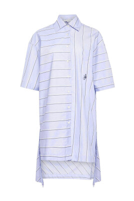 asymmetric-striped-shirt-dress