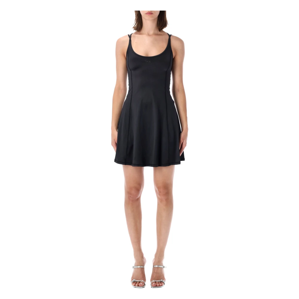 Diesel Vrouw Zwart Kleedjes Dames, S, Nylon, D Immy Mini Jurk