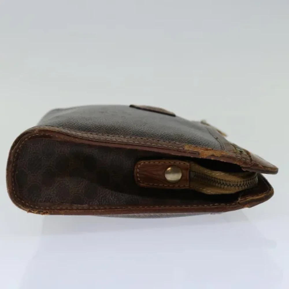Celine Vintage Pre-owned Leather clutches Brown Dames