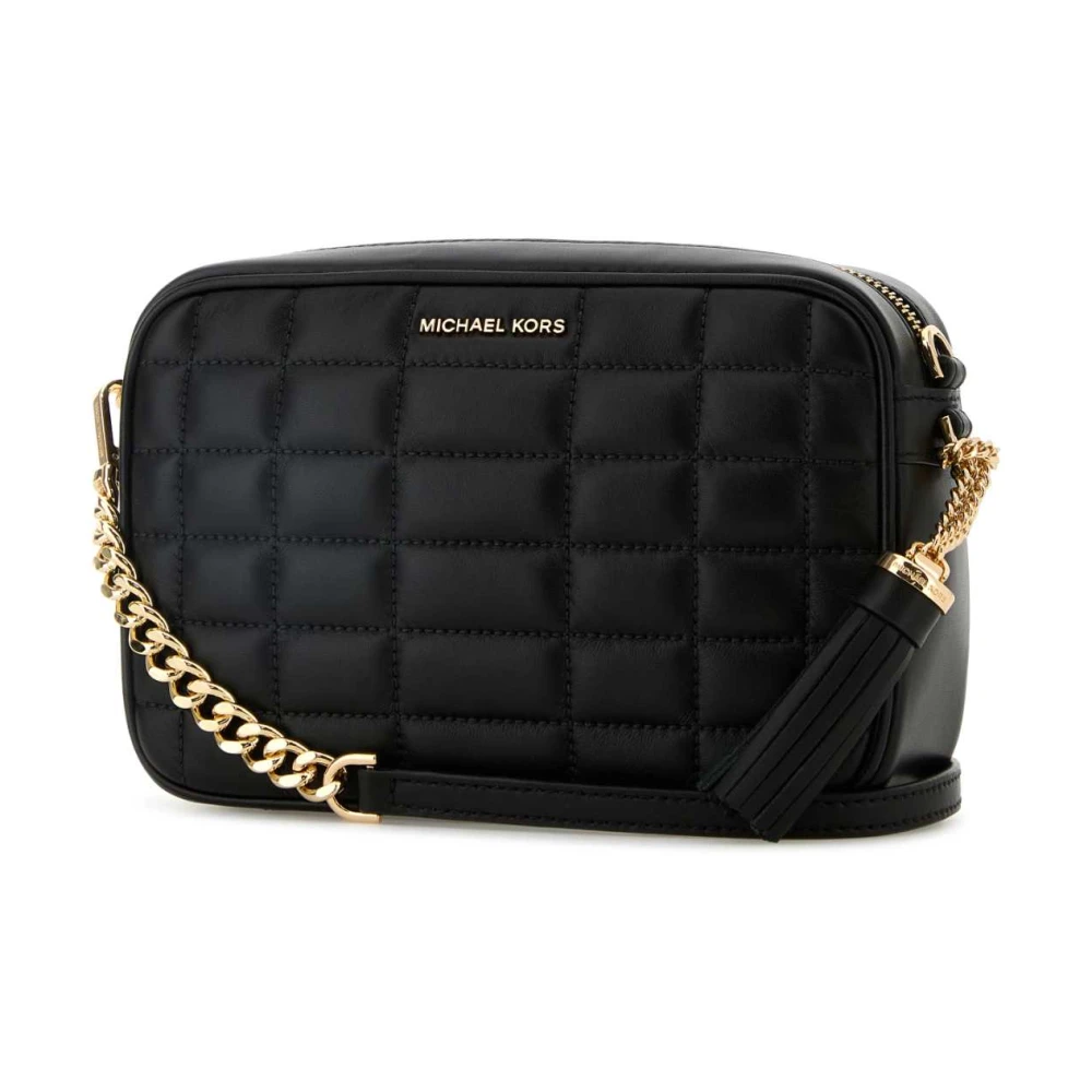 Michael Kors Jet Set Medium Quilted Leather Crossbody Bag Black Dames