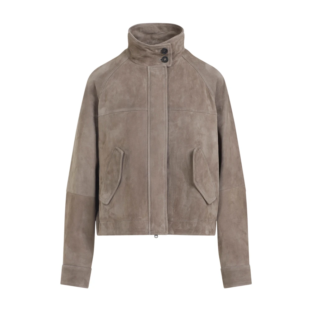 Jackets > Leather Jackets - - Brunello Cucinelli - Modalova
