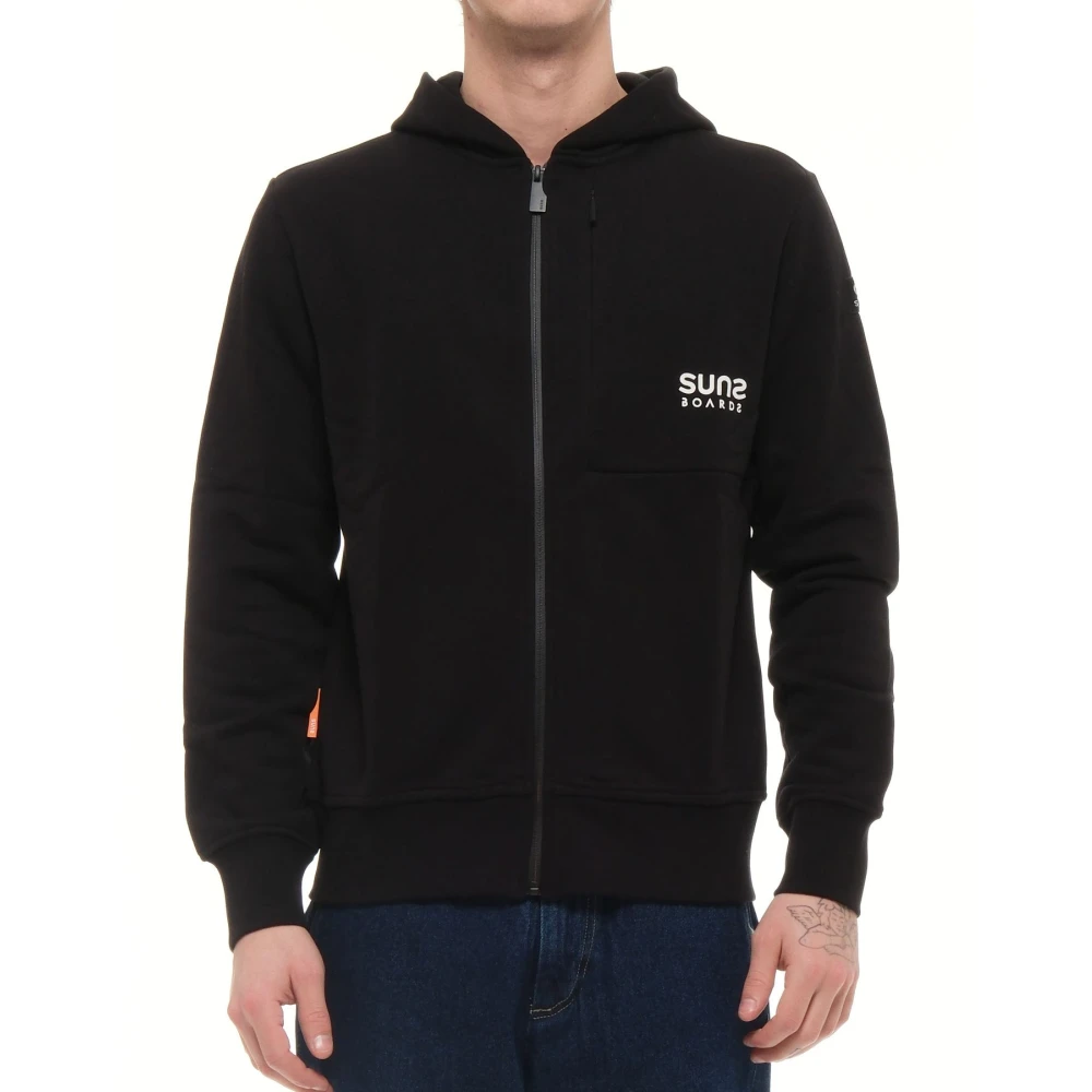 Suns Stijlvolle Sweatshirt voor Mannen Black Heren