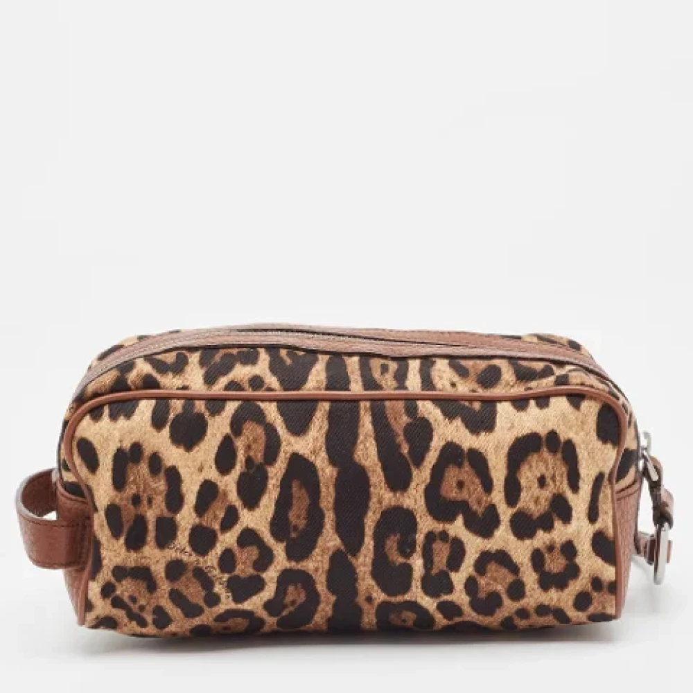 Dolce & Gabbana Pre-owned Fabric pouches Brown Dames