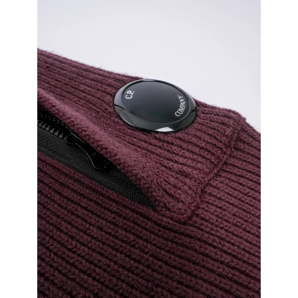 C.P. Company Rib Crew Neck Gebreid Purple Heren