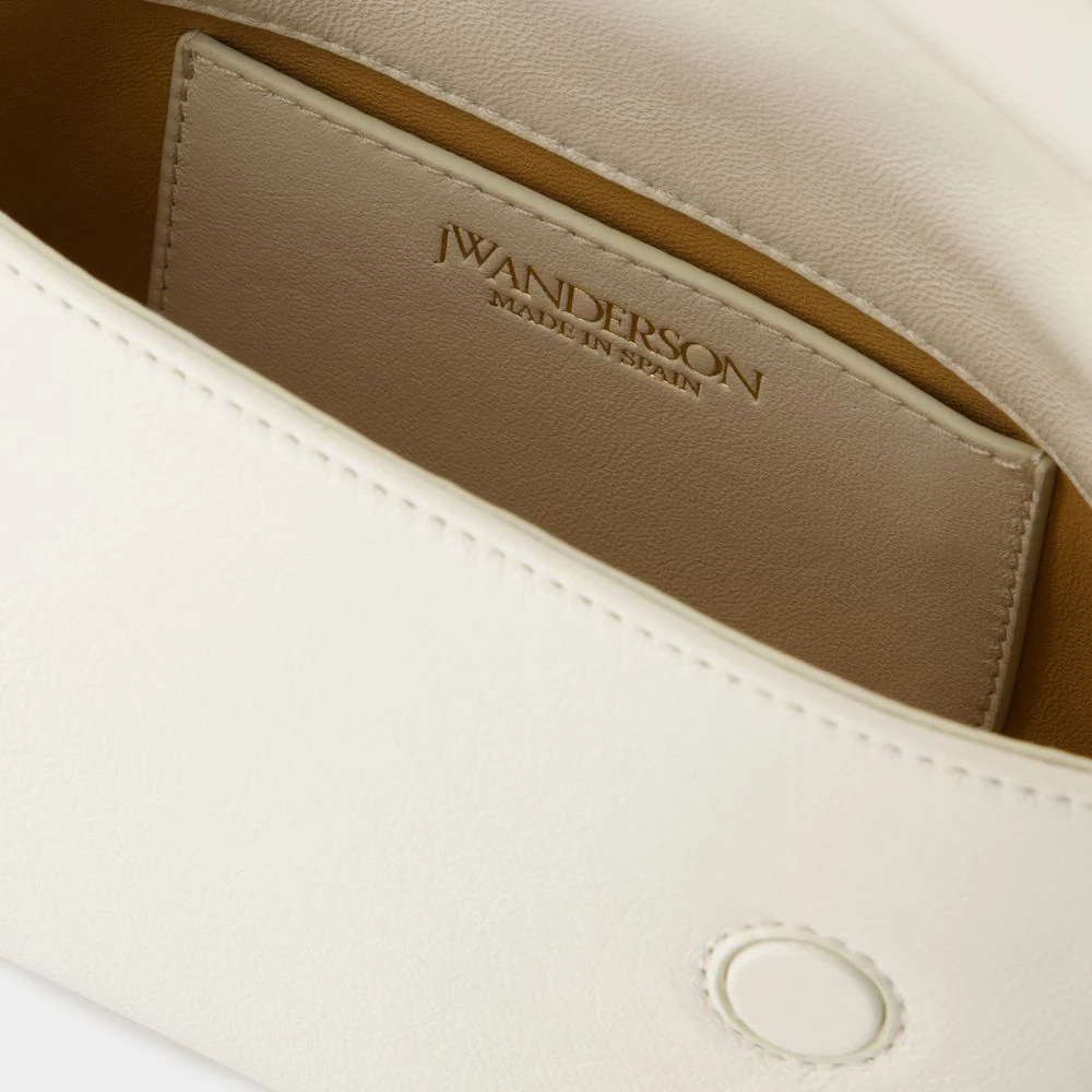 JW Anderson Witte Leren Crossbody Tas met Twister White Dames