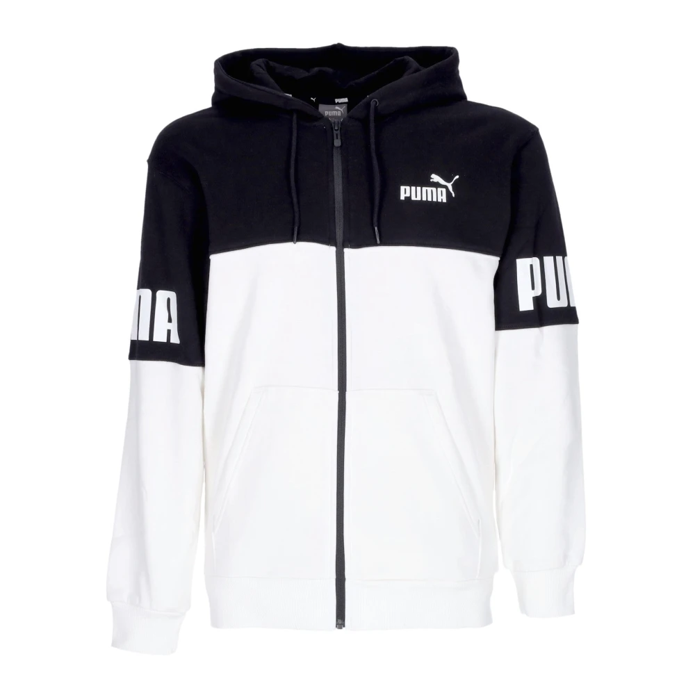 Puma Colorbloc Full-zip Hoodie Wit White Heren