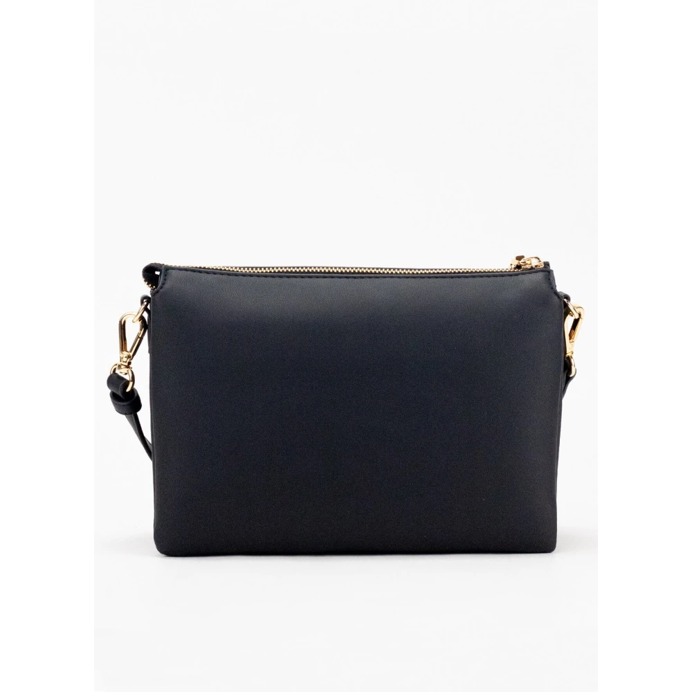 Love Moschino Ecopiel Schoudertas met Metalen Details Black Dames