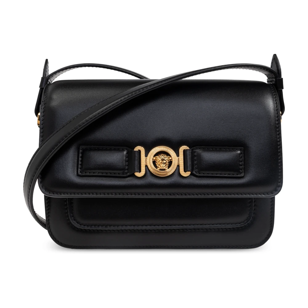 Versace Medusa Leren Tas Lente-Zomer 2025 Black Heren