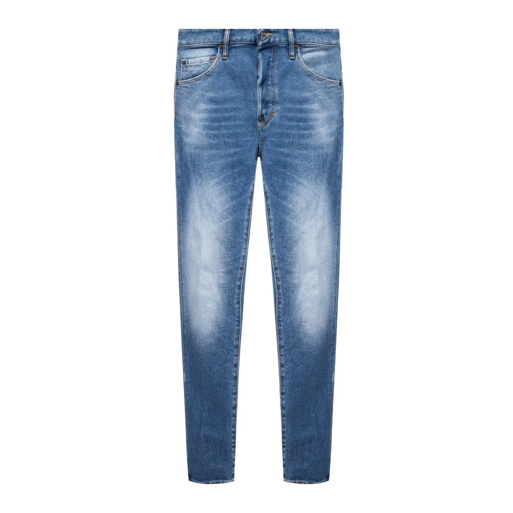 Dsquared2 Blå Distressed Jeans med Rå Kant Blue, Herr