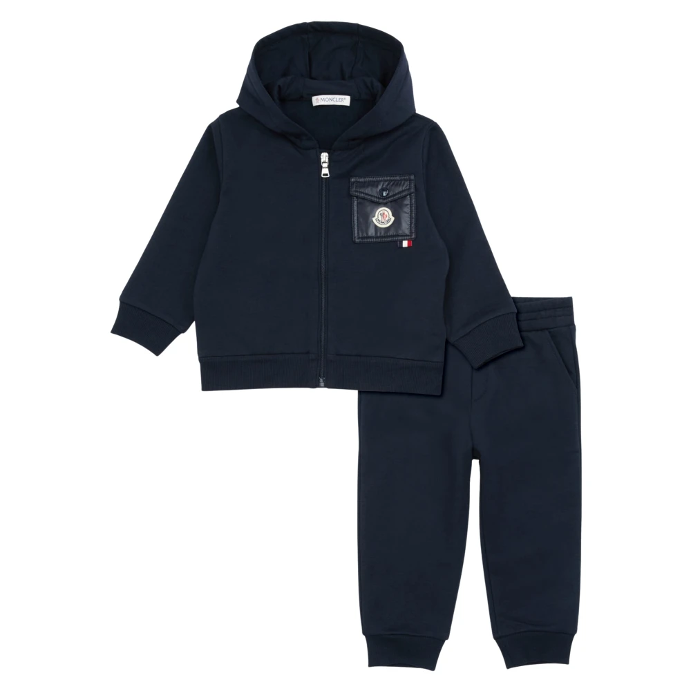 Moncler Baby Pocket Detail Tracksuit Set Navy, Kids Size 18/24M, Circle Fashion - Image 4