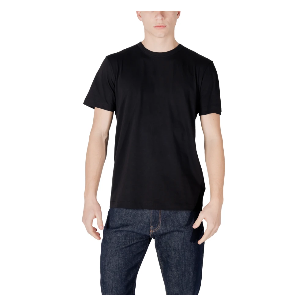Colmar Zwarte Katoenen T-shirt Korte Mouw Ronde Hals Black Heren