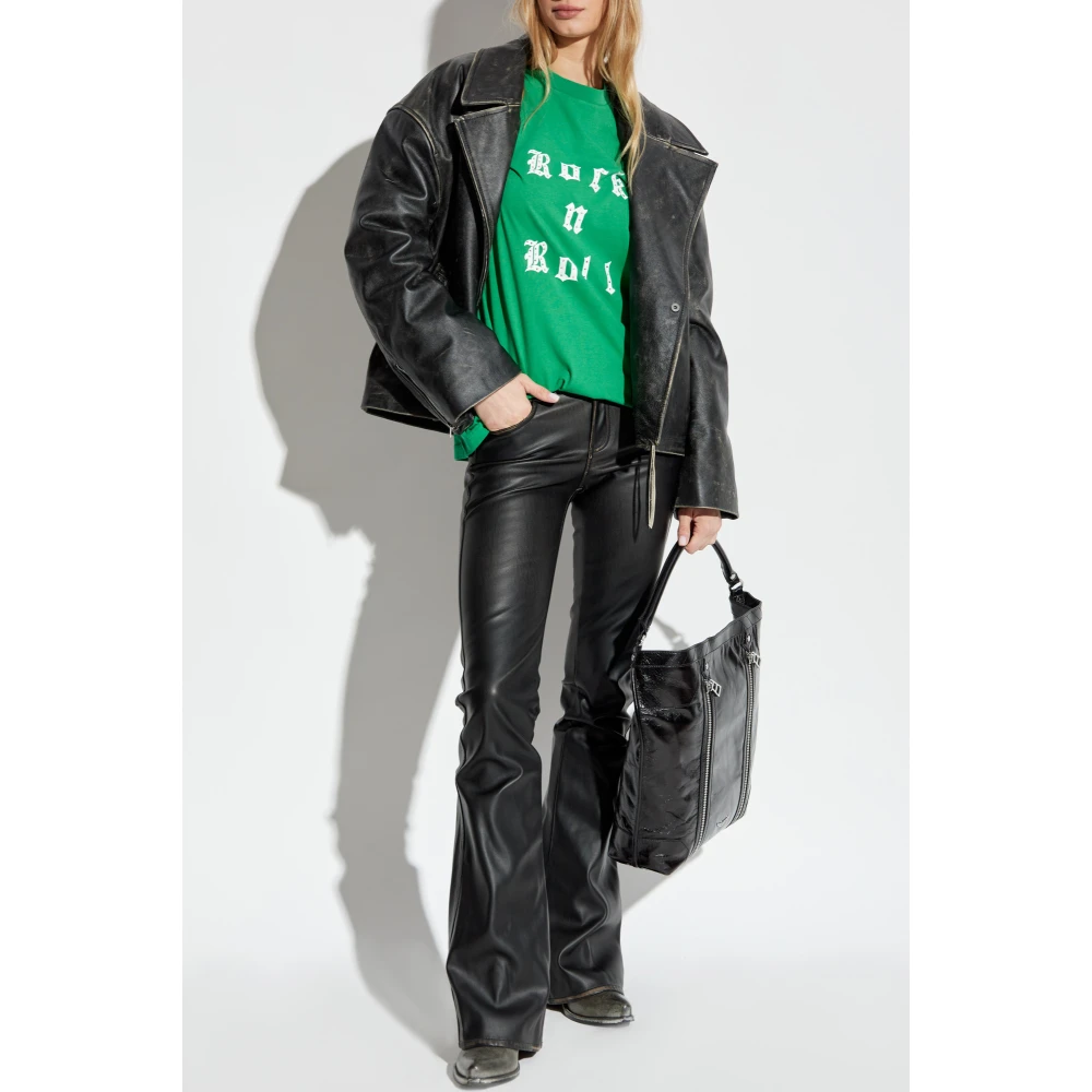 Zadig & Voltaire T-shirt met Edwin-print Green Dames