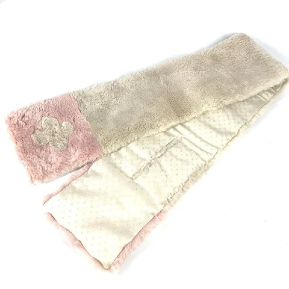 Louis Vuitton Vintage Pre-owned Fur scarves Beige Dames