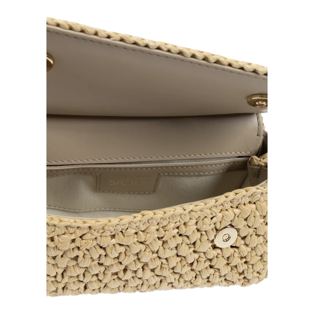 Dolce & Gabbana Sicily Kleine schoudertas Beige Dames