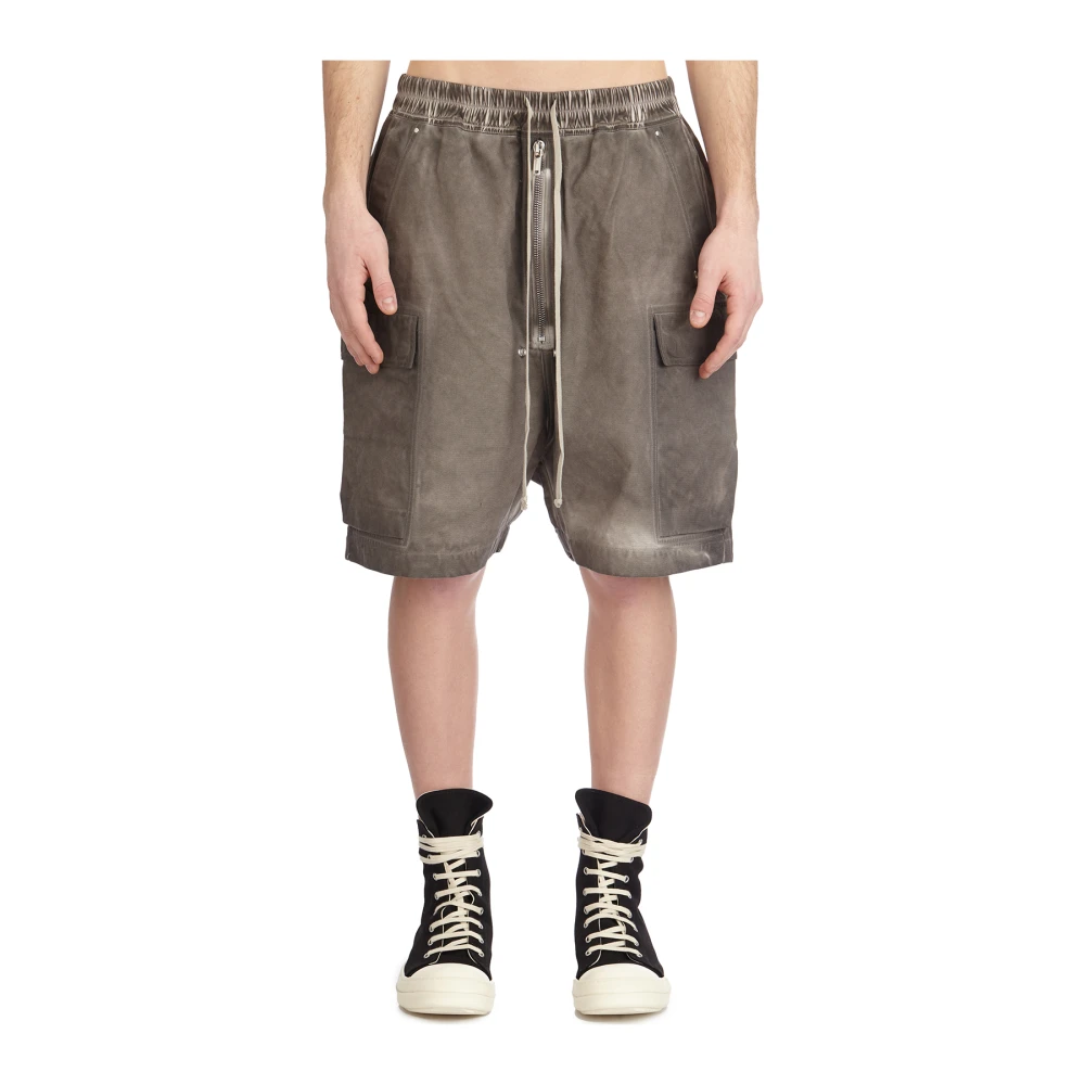 Rick Owens Cargo Bermuda Shorts in Stof Gray Heren