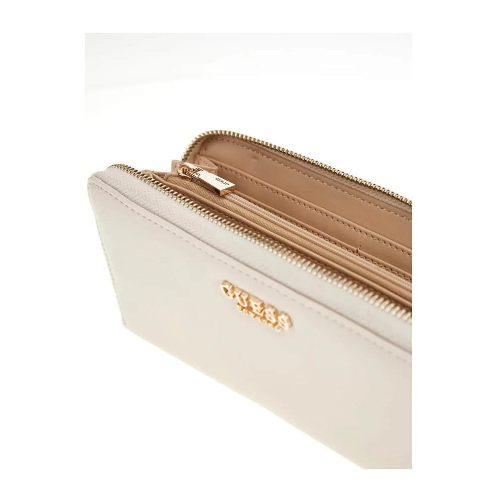 Guess Laurel Small Zip Portemonnee White Dames