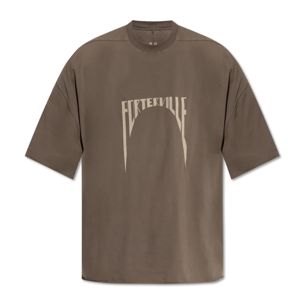 Rick Owens Oversize T-shirt Brown, Herr