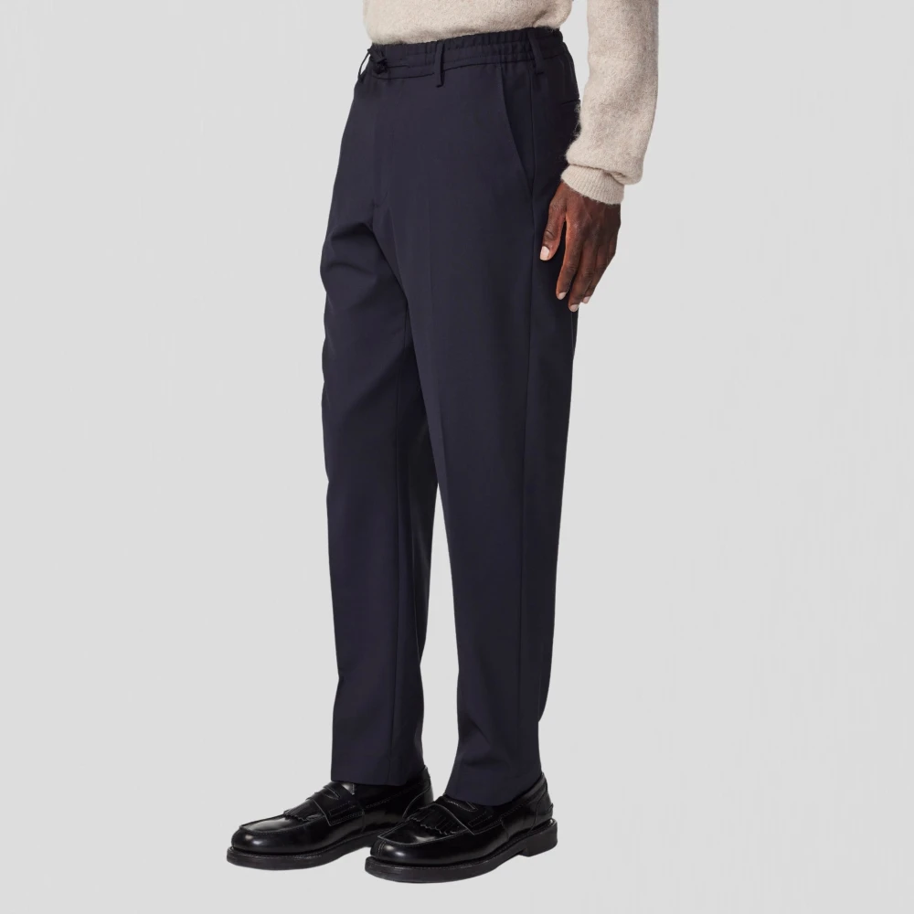 Nn07 Blauwe broek met taps toelopende pijpen Blue Heren