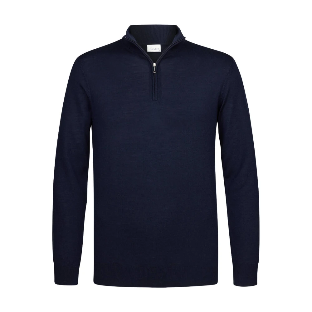 PROFUOMO Heren Truien & Vesten Pullover Half Zip Donkerblauw