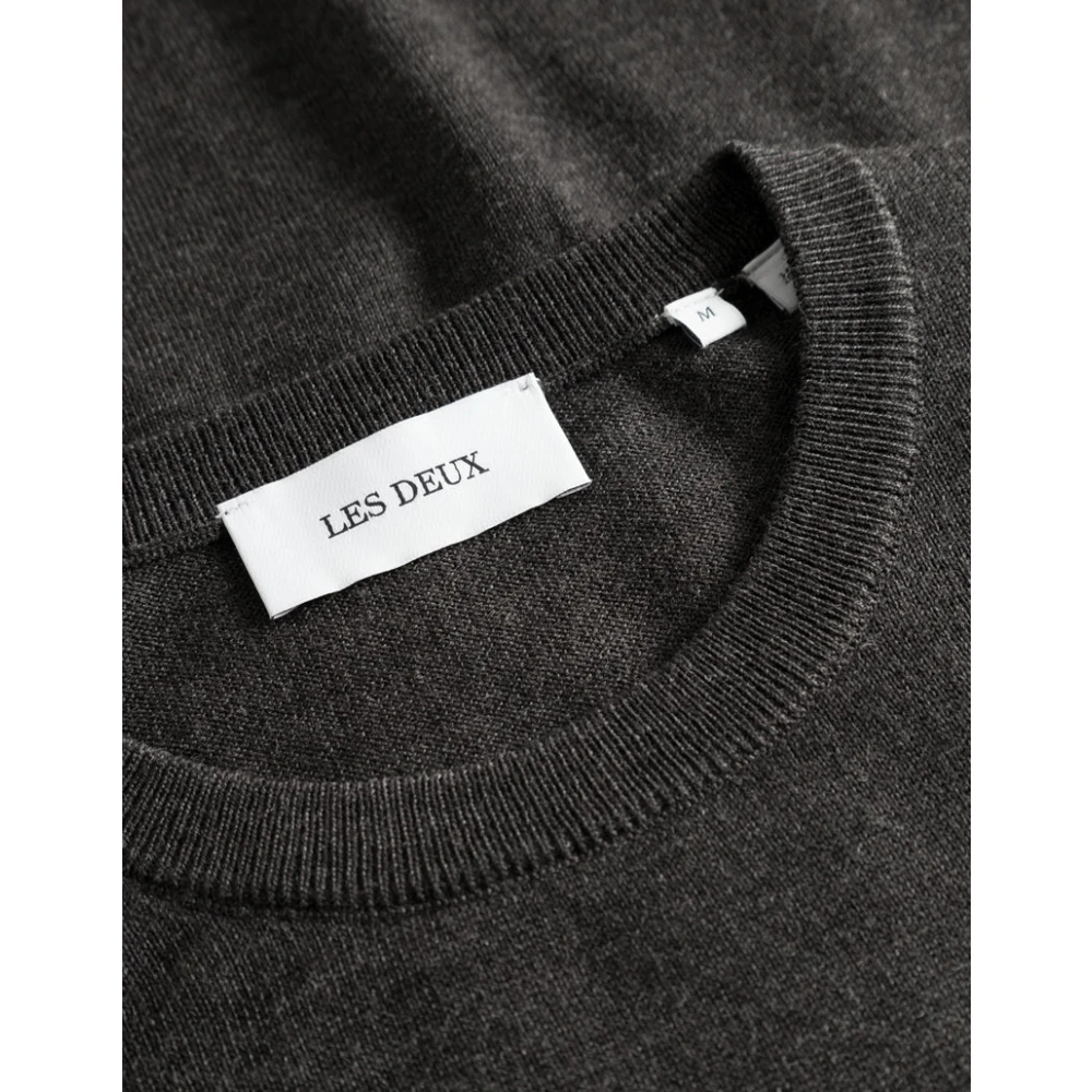 Les Deux Merino Wol Crewneck Trui Brown Heren