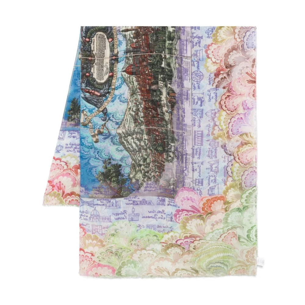 Faliero Sarti Grafisch Print Omslagdoek Multicolor Dames