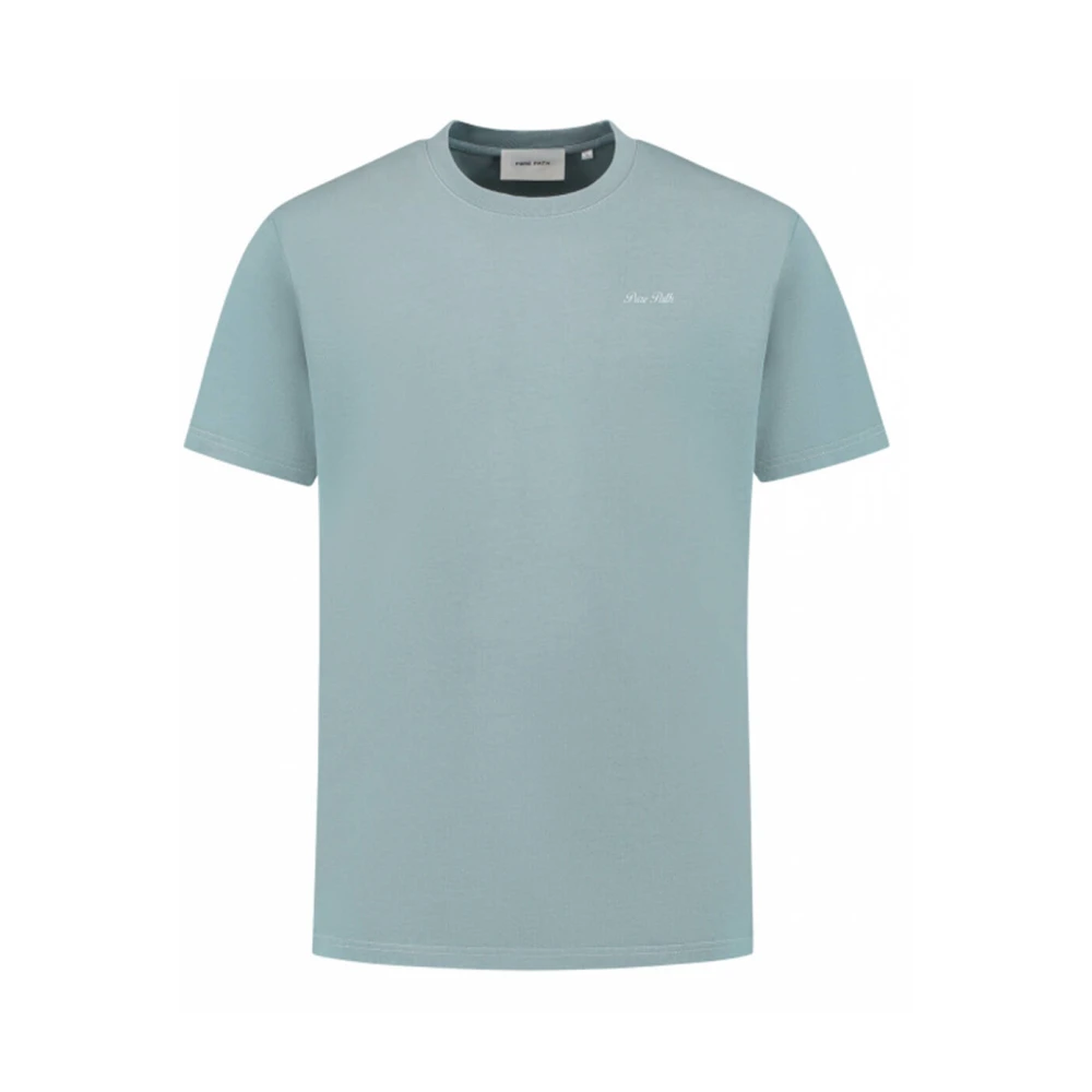 Pure Path Ronde hals SS T-shirt Loose Fit Blue Heren