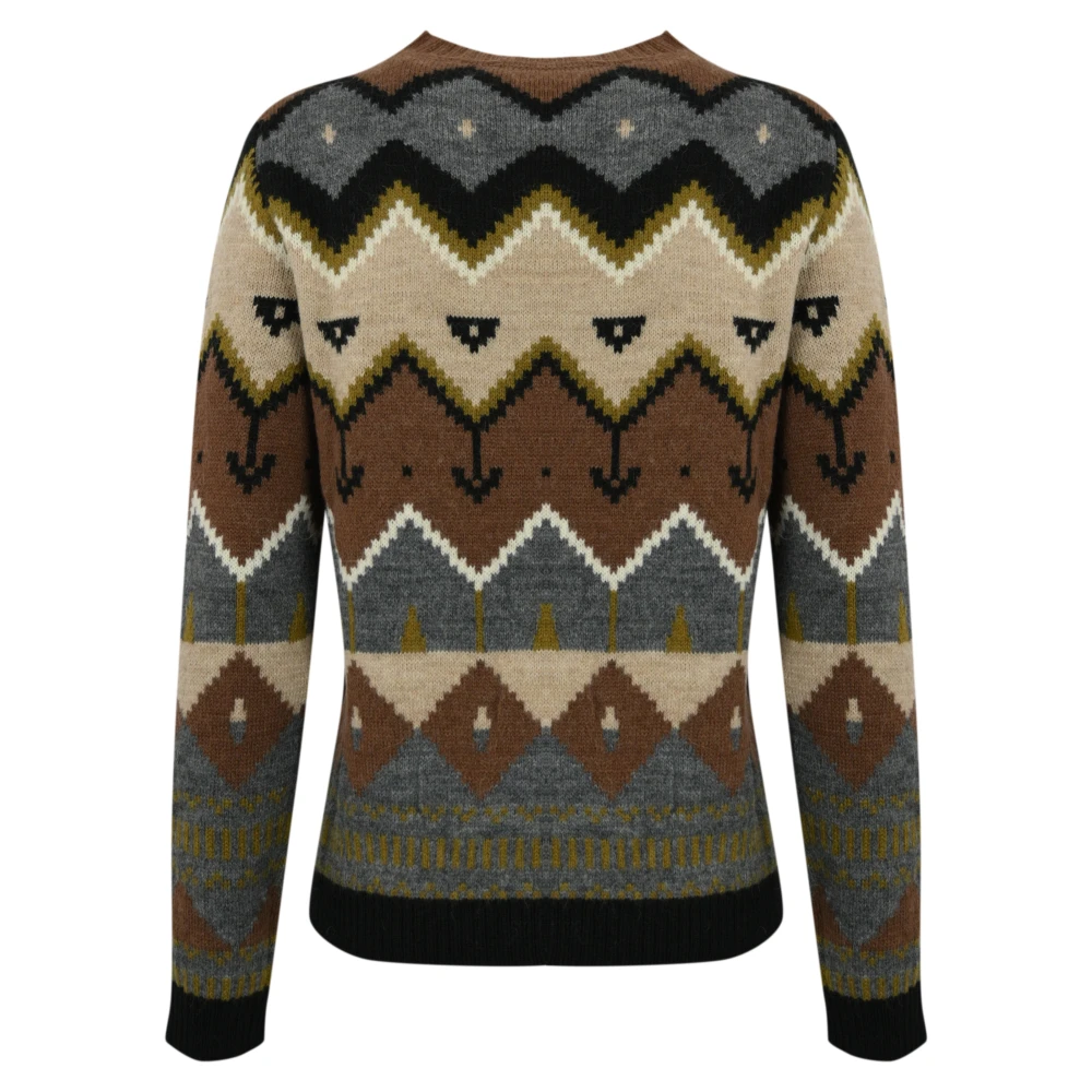 Max Mara Weekend Multicolor Jacquard Wollen Trui Multicolor Dames