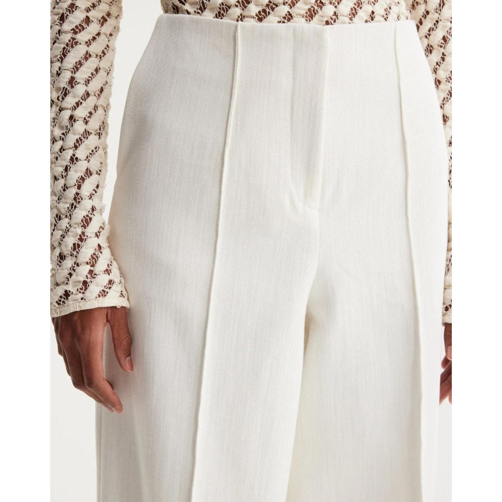 Róhe Cropped Barrel Leg Broek Beige Dames