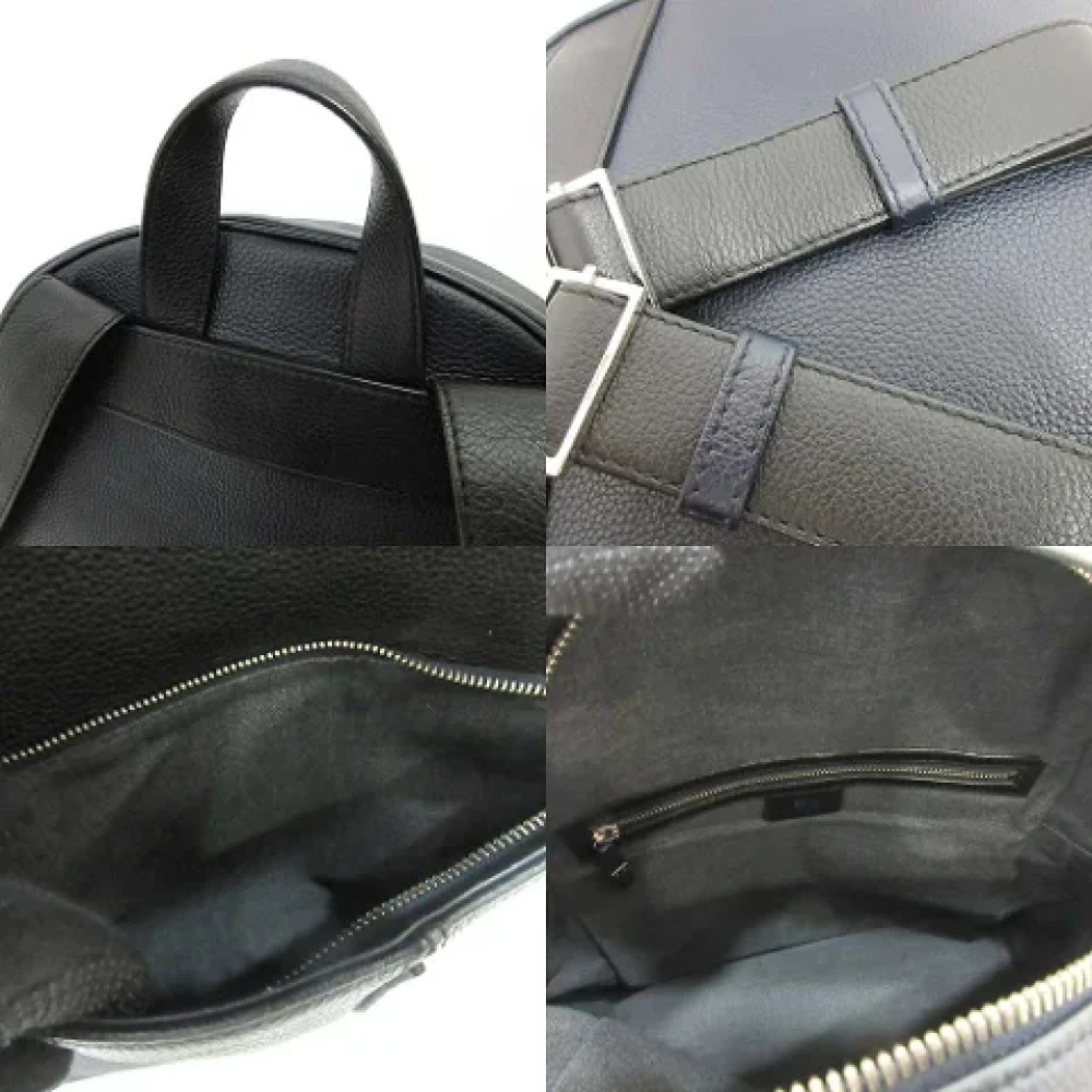 Dior Vintage Pre-owned Leather shoulder-bags Blue Dames