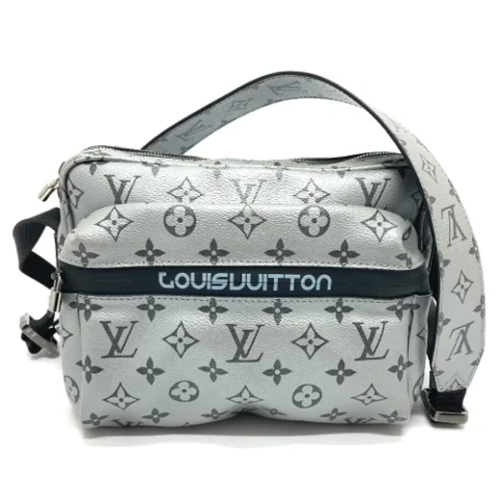 Louis Vuitton Vintage Pre-owned Cotton louis-vuitton-bags Gray Dames