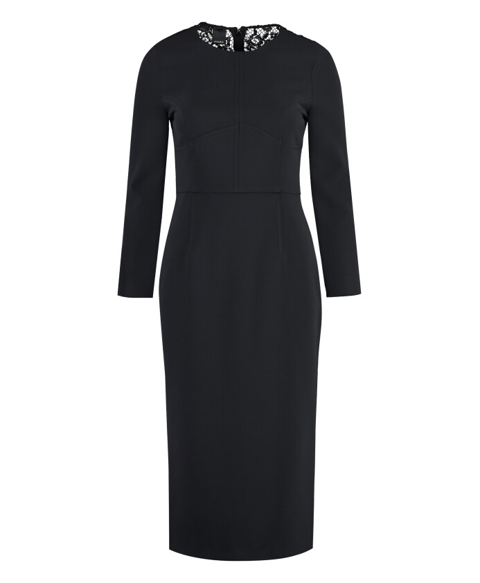 lace-detail-crepe-dress