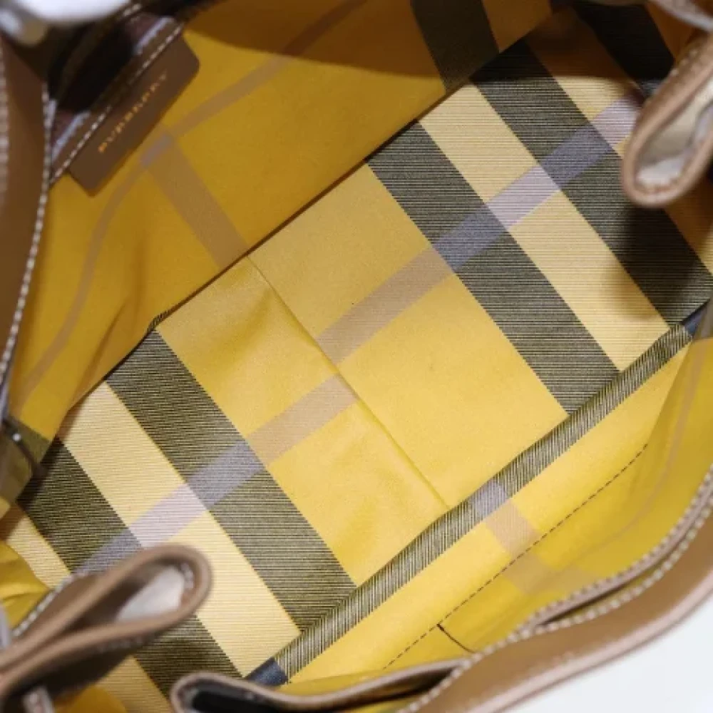 Burberry Vintage Pre-owned Canvas handbags Beige Dames