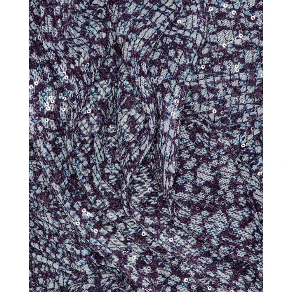 Rotate Birger Christensen Sequin Draped Top Purple Dames