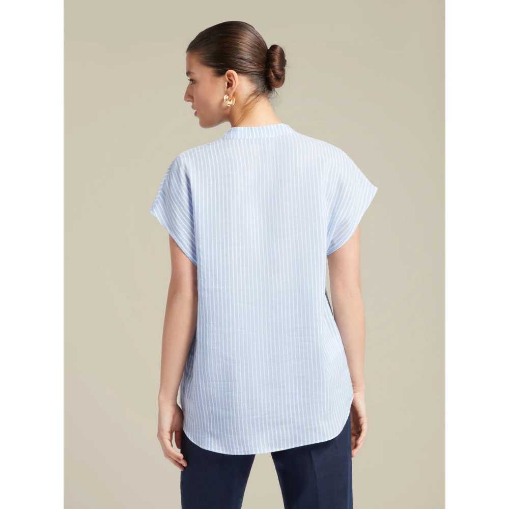 Elena Mirò Gestreepte blouse Blue Dames