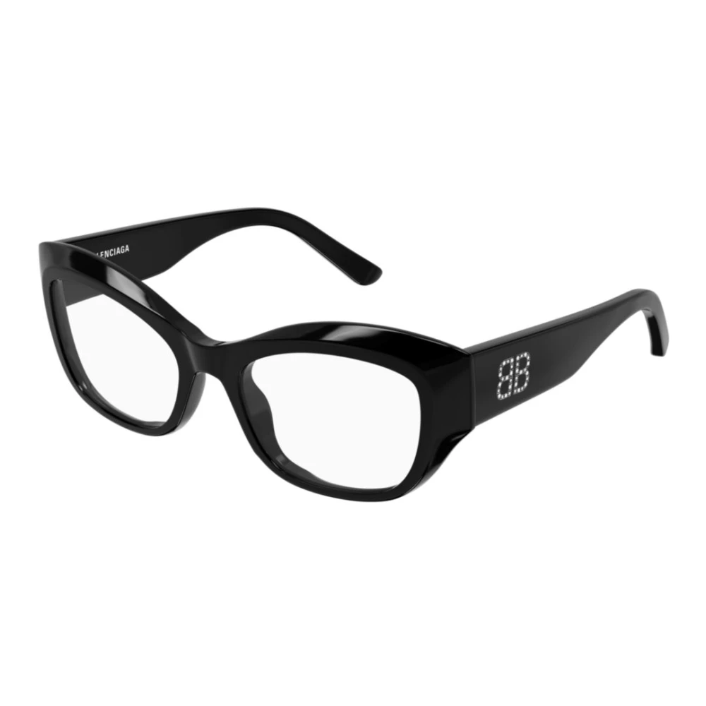 Balenciaga Unisex Black Glasses, 54 Mm, Cat Eye Eyeglasses