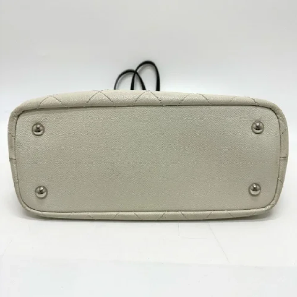 Chanel Vintage Pre-owned Leather chanel-bags White Dames