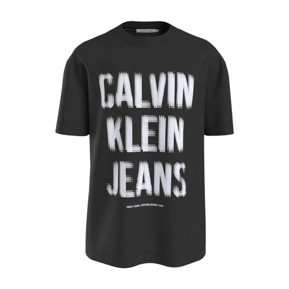 Calvin Klein Logo illusion t-shirt Black Heren