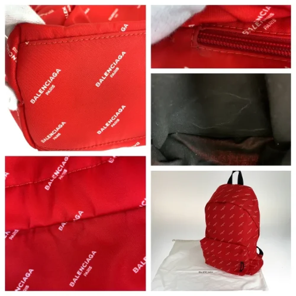 Balenciaga Vintage Pre-owned Canvas backpacks Red Heren